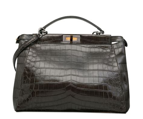 fendi peekaboo with strap|fendi peekaboo crocodile.